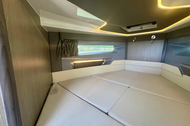 Slide: The Image of Luxurious interior cabin of 2026 Navan C30 boat with modern design and ambient lighting. - 39