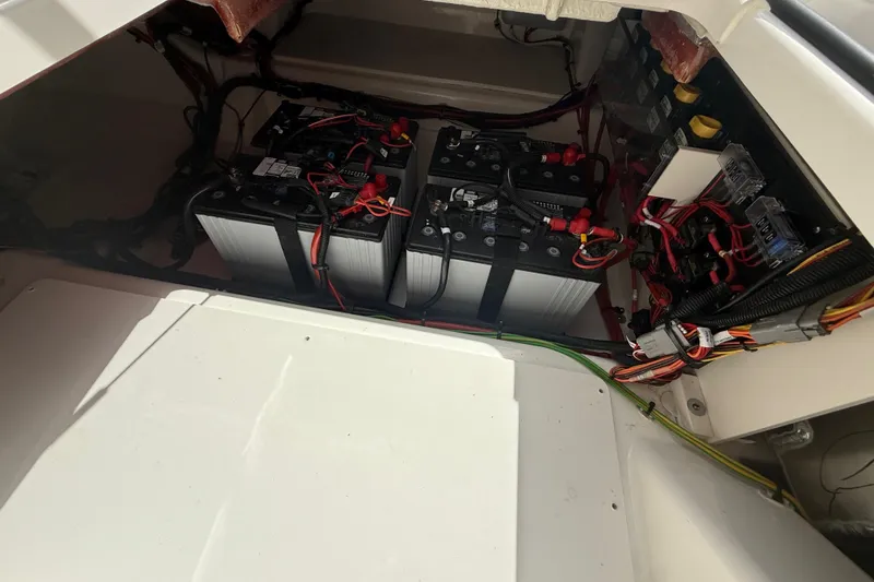 Slide: The Image of Battery compartment of 2026 Navan S30, showcasing wiring and electrical components. - 20
