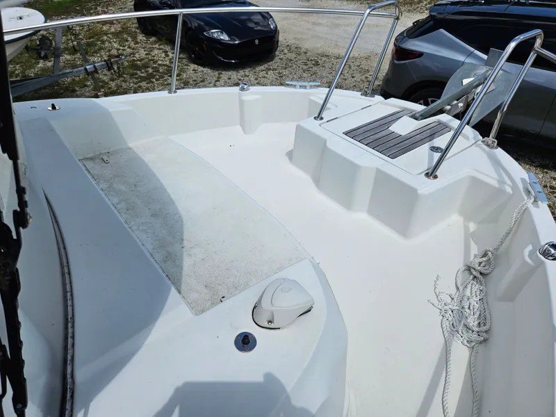 Slide: The Image of The image shows the deck of a 2020 Jeanneau NC 795. - 1