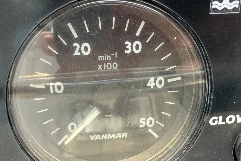 Slide: The Image of Close-up of a Yanmar tachometer on a 2010 Lagoon 440 boat. - 17