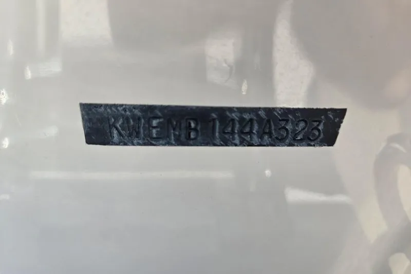 Slide: The Image of Close-up of a 2023 Key West 188 Bay Reef hull identification number. - 48