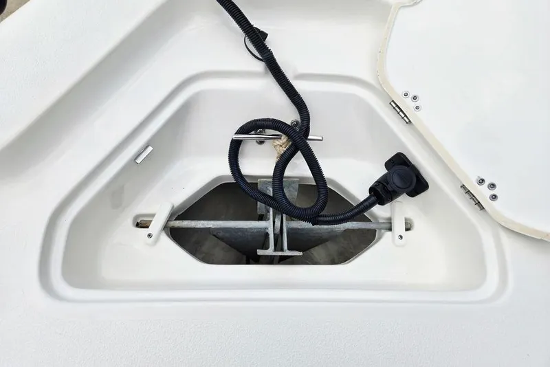 Slide: The Image of Anchor compartment of 2023 Key West 188 Bay Reef boat, featuring secure storage. - 20
