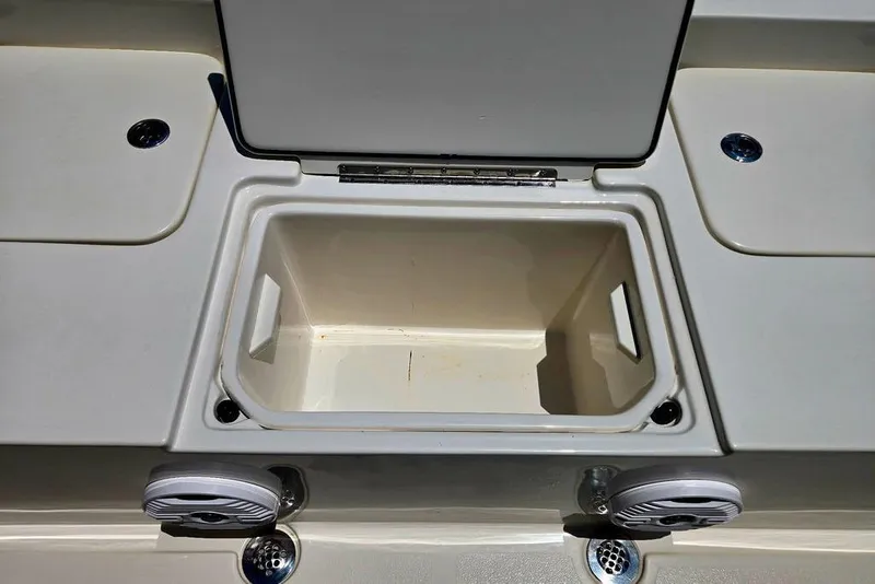 Slide: The Image of Storage compartment on a 2023 Key West 188 Bay Reef boat, featuring a clean, open design. - 46