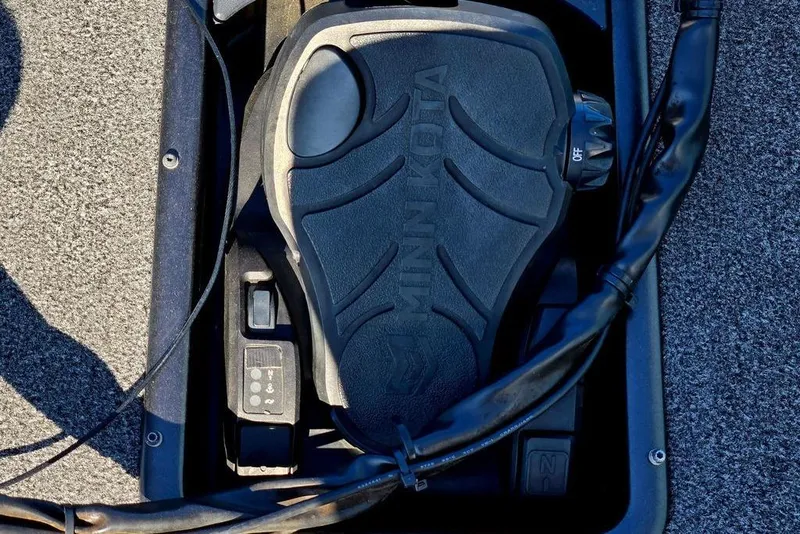 Slide: The Image of Minn Kota foot pedal on 2022 Vexus AVX1980 boat deck. - 12
