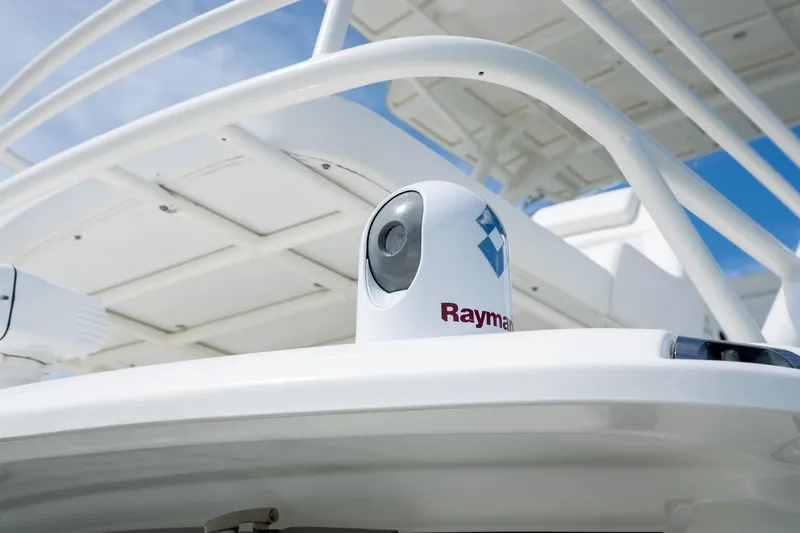 Slide: The Image of 2017 Boston Whaler 420 Outrage featuring Raymarine technology, showcasing advanced marine electronics. - 24