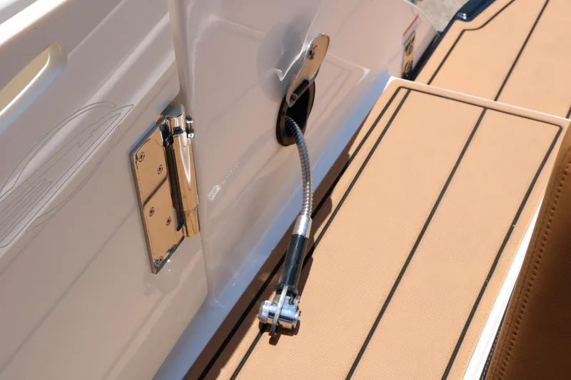 Slide: The Image of 2026 Chaparral 30 Surf boat deck with sleek fittings and modern design elements. - 28