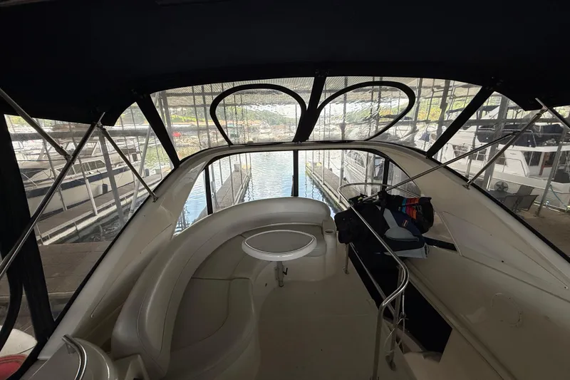 Slide: The Image of Interior view of a 2006 Meridian 341 Sedan yacht docked in a marina. - 20