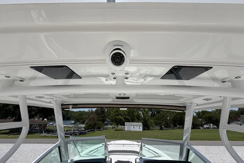 Slide: The Image of 2020 Blackfin 242 DC boat with Garmin camera on the overhead console. - 24