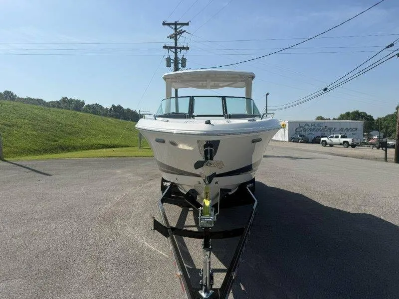 Slide: The Image of 2026 Chaparral SSX 30 on a trailer on land. - 12