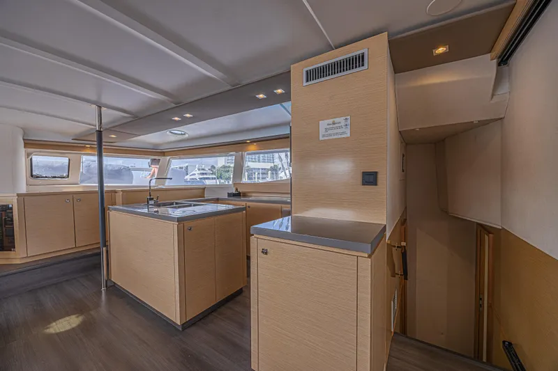 Slide: The Image of Interior of 2015 Fountaine Pajot Sanya 57 yacht with modern kitchen design. - 12