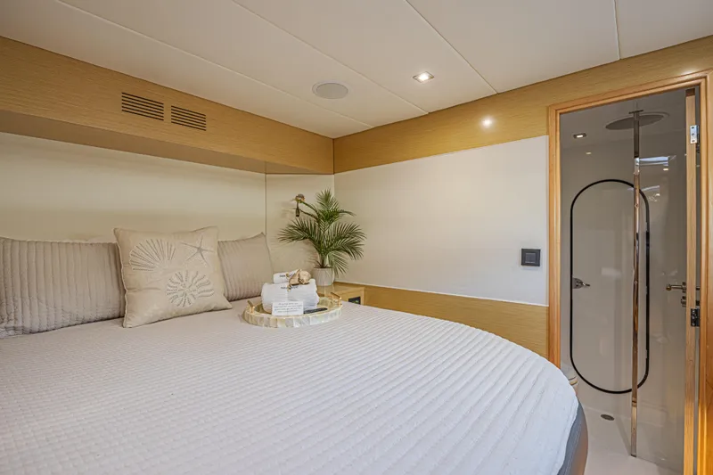 Slide: The Image of Luxurious cabin interior of 2015 Fountaine Pajot Sanya 57 yacht with elegant decor. - 22
