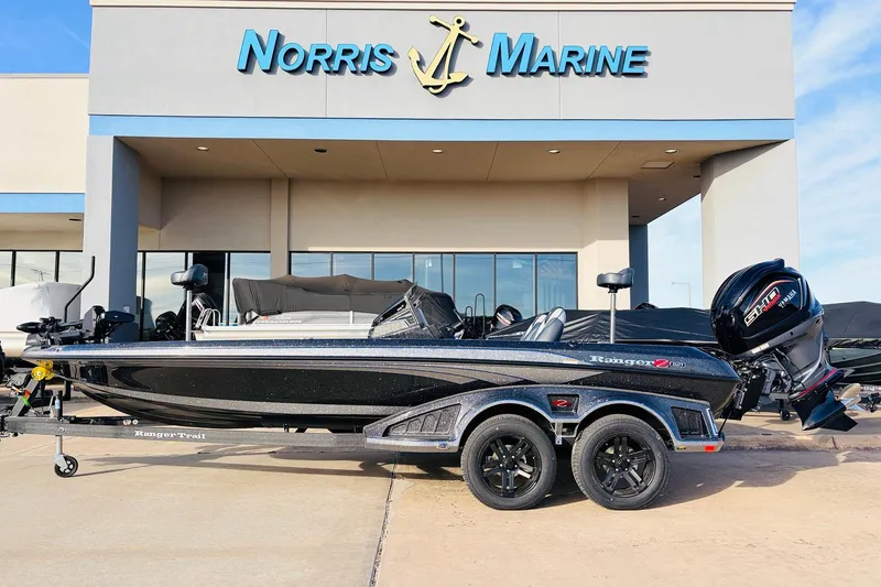 The Image of 2026 Ranger Z521 boat at Norris Marine dealership, featuring sleek design and powerful engine. - 1
