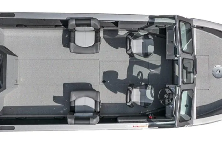 Slide: The Image of Top view of 2027 Crestliner 1850 Commander boat interior with seating arrangement. - 20