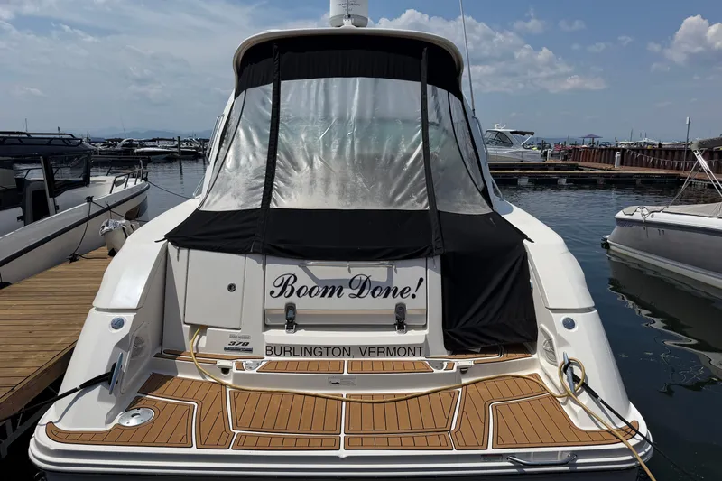 Slide: The Image of 2011 Sea Ray Sundancer 370 docked in Burlington, Vermont marina. - 3