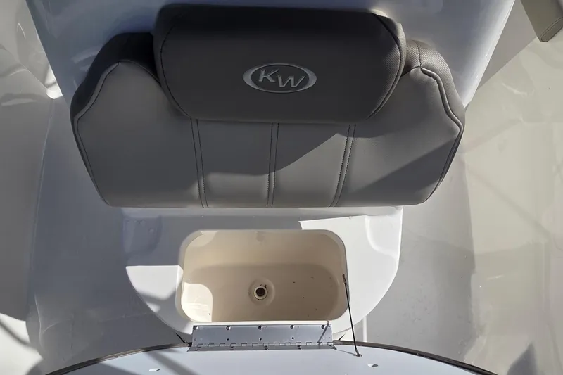 Slide: The Image of 2022 Key West 189 FS boat seat with storage compartment. - 8