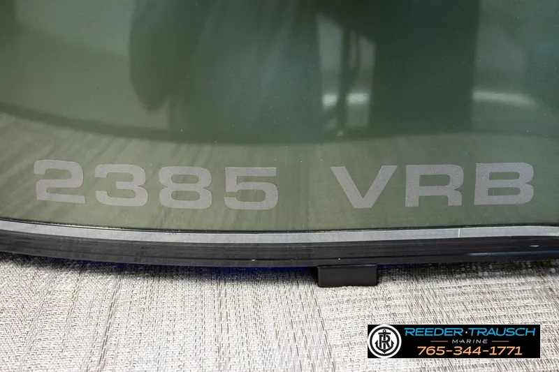 Slide: The Image of 2024 Avalon CAT VRB 2385 model detail with Reeder-Trausch Marine branding. - 58