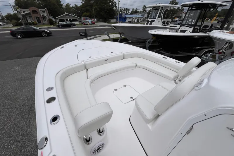 Slide: The Image of 2027 Tidewater 2500 Carolina Bay boat with spacious seating and sleek design. - 11