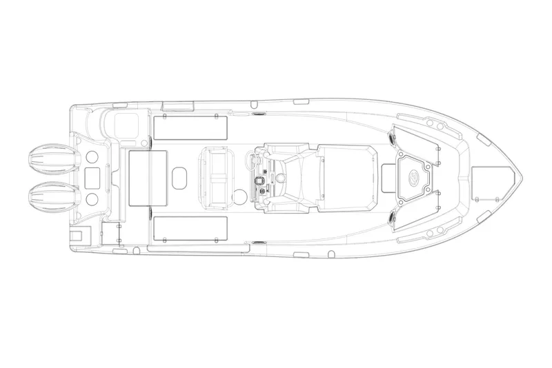 Slide: The Image of Manufacturer Provided Image: Top view schematic of 2022 Sea Fox 268 Commander boat layout. - 23