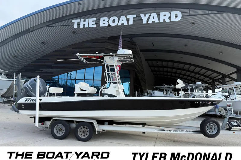 The Image of 2008 Triton 240 LTS boat on trailer at The Boat Yard dealership. - 1
