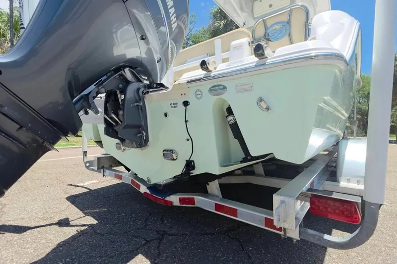 Slide: The Image of 2017 Sea Fox 226 Commander boat on trailer, featuring Yamaha outboard motor. - 4