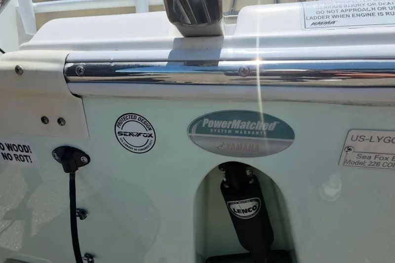 Slide: The Image of 2017 Sea Fox 226 Commander boat with Yamaha PowerMatched warranty label. - 42