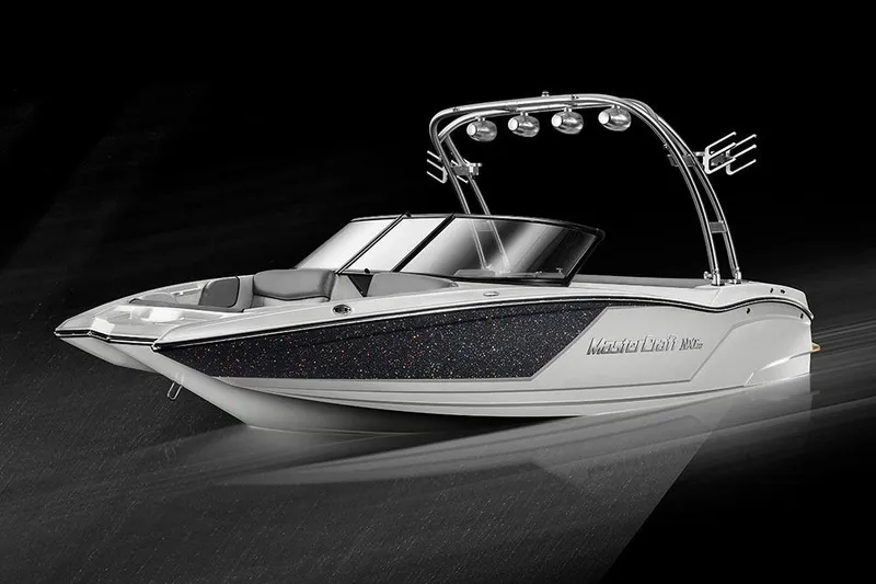 The Image of Manufacturer Provided Image: 2017 MasterCraft NXT22 boat with sleek design and wakeboard tower. - 0
