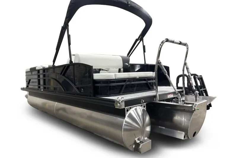 Slide: The Image of 2026 Bennington 22 S-One Swingback pontoon boat with sleek design and modern features. - 5