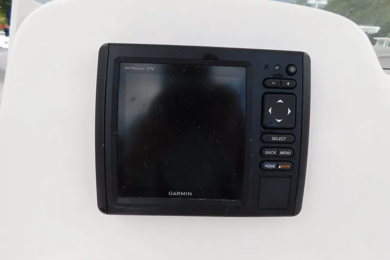 Slide: The Image of Garmin echoMAP DV on 2017 Tidewater 198 CC Adventure boat dashboard. - 14