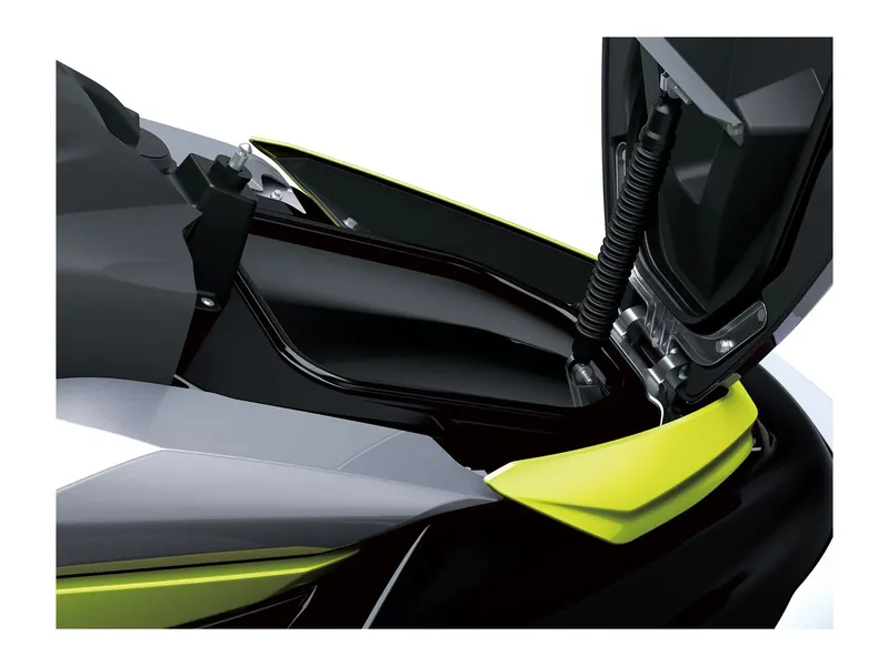 Slide: The Image of Close-up of a Kawasaki Jet Ski® ST® 160X with the front storage compartment open. - 10
