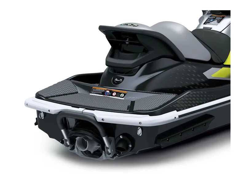 Slide: The Image of The image shows the rear of a 2026 Kawasaki Jet Ski® ST® 160X with a gray and black design. - 14