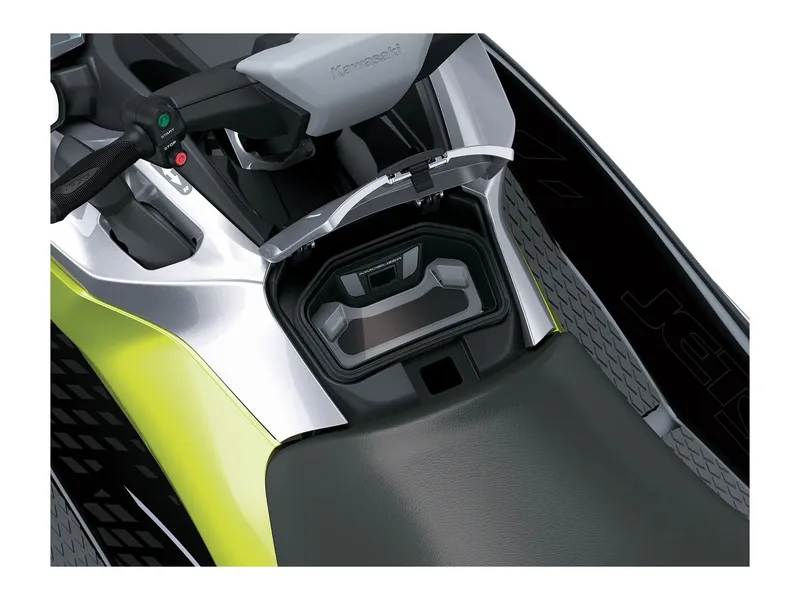 Slide: The Image of Close-up of the control area of a Kawasaki Jet Ski® ST® 160X with a modern display. - 11