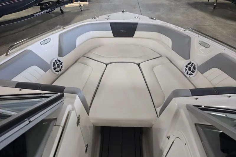 Slide: The Image of 2023 Chaparral 23 SSi boat interior with spacious seating and modern design. - 13
