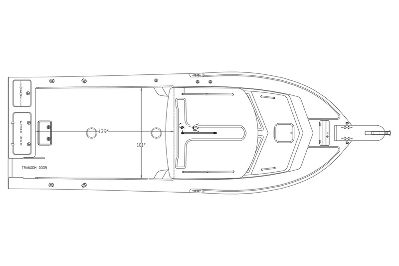 Slide: The Image of Manufacturer Provided Image: Top view schematic of 2016 Parker 2820 XLD Sport Cabin boat layout. - 24