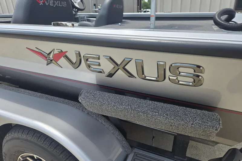 Slide: The Image of 2023 Vexus AVX1980C boat with logo detail on side panel. - 17