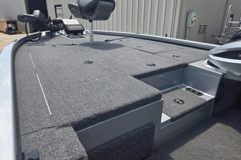 Slide: The Image of 2023 Vexus AVX1980C boat deck with carpeted surface and seating. - 20