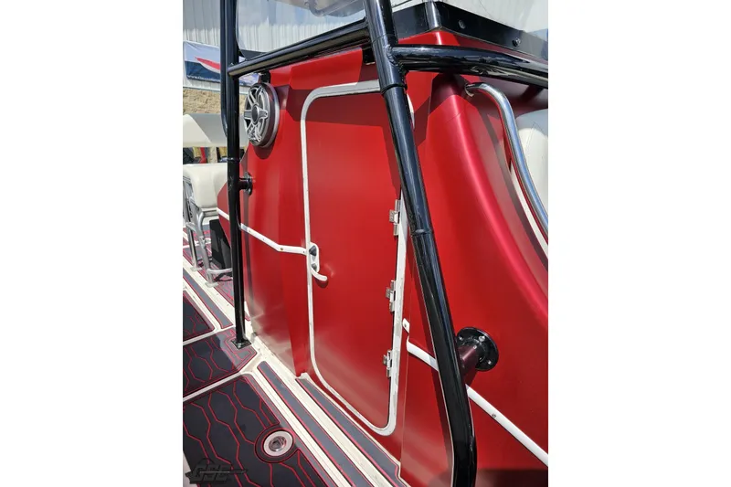 Slide: The Image of Red 2005 Fountain 34 Sportfish CC Open Bow boat with sleek design and modern features. - 86