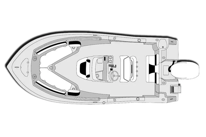 Slide: The Image of Manufacturer Provided Image: Top view of Tidewater 210 CC Adventure boat 2026. - 16