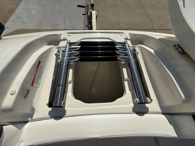 Slide: The Image of A swim ladder on a 2017 Sea Ray SDX 290 boat. - 11