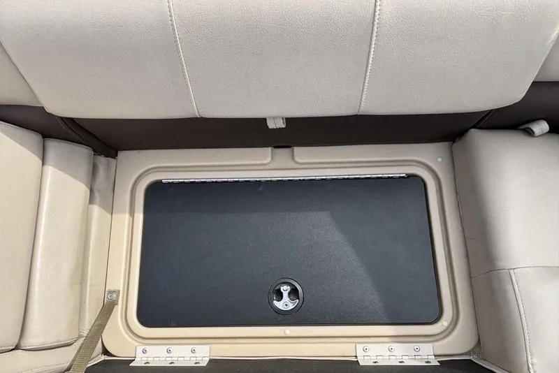 Slide: The Image of Storage compartment on a 2019 Sun Tracker Party Barge 22 RF DLX pontoon boat. - 26