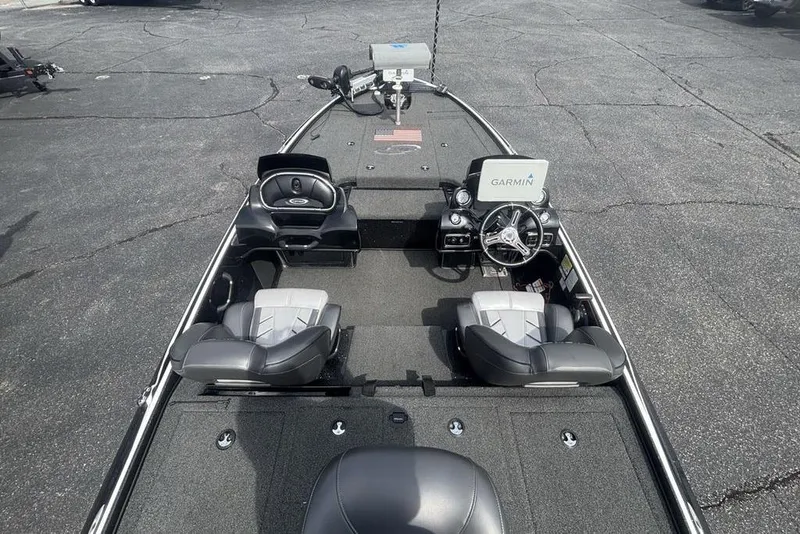 Slide: The Image of 2018 Nitro Z19 Pro fishing boat interior with Garmin electronics and dual seating. - 32