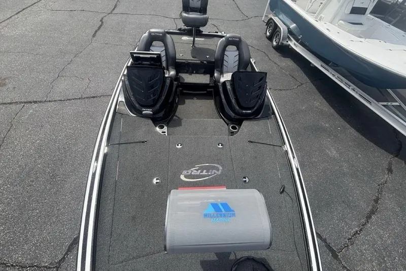 Slide: The Image of 2018 Nitro Z19 Pro fishing boat with dual seats and spacious deck. - 34