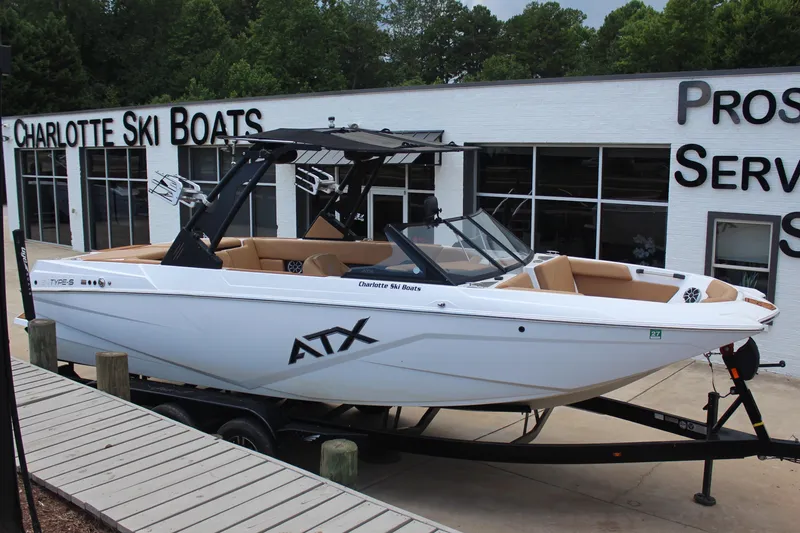 Slide: The Image of 2021 ATX Surf Boats 24 Type-S displayed at Charlotte Ski Boats dealership. - 10