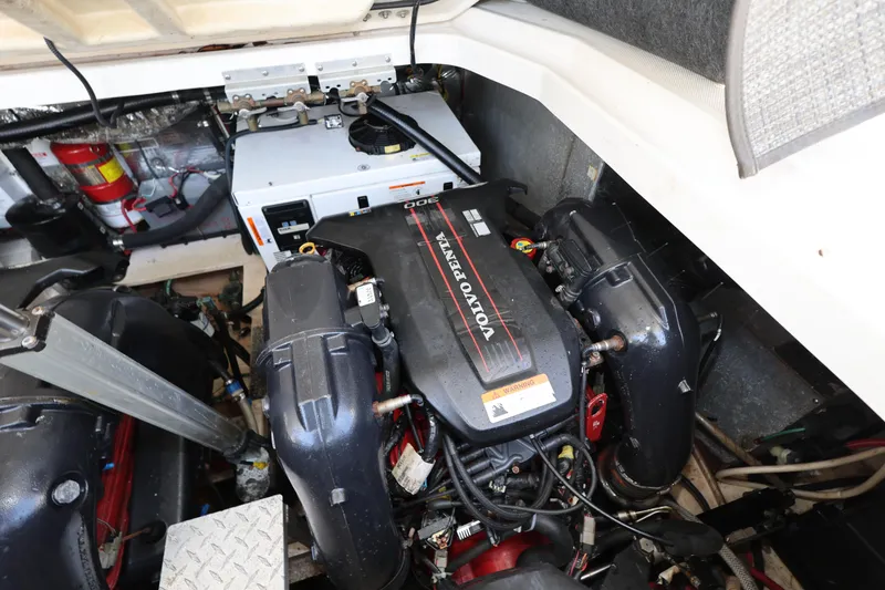 Slide: The Image of Engine compartment of a 2015 Regal 35 Sport Coupe with Volvo Penta engine. - 26