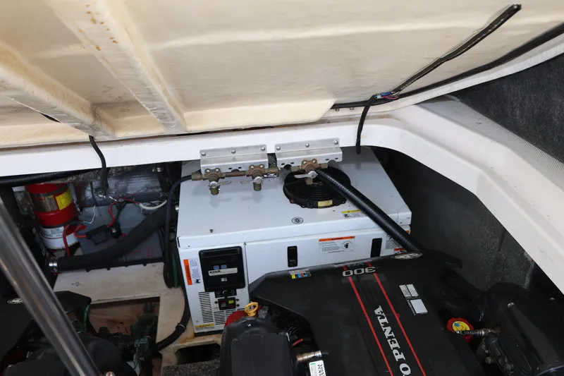 Slide: The Image of Engine compartment of a 2015 Regal 35 Sport Coupe with Volvo Penta components. - 28