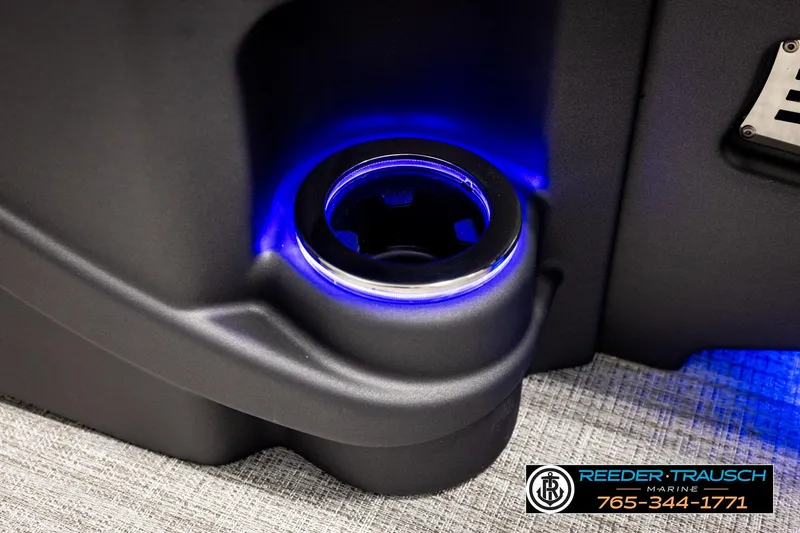 Slide: The Image of Illuminated cup holder in 2026 Avalon LSZ ENT boat interior. - 51