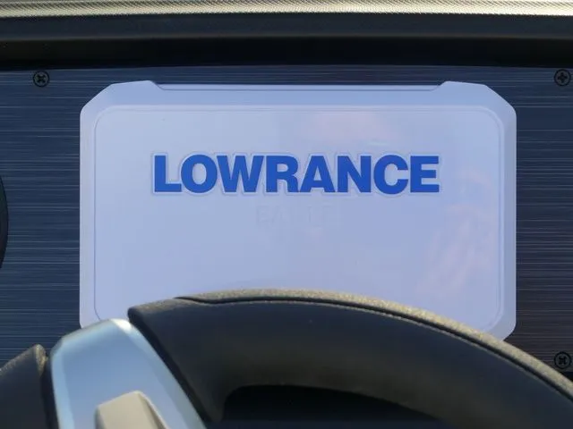 Slide: The Image of A Lowrance screen is mounted on a 2026 Sweetwater SW 2086 FS boat. - 46
