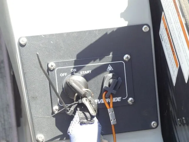 Slide: The Image of Close-up of an ignition switch with keys and cables. - 41