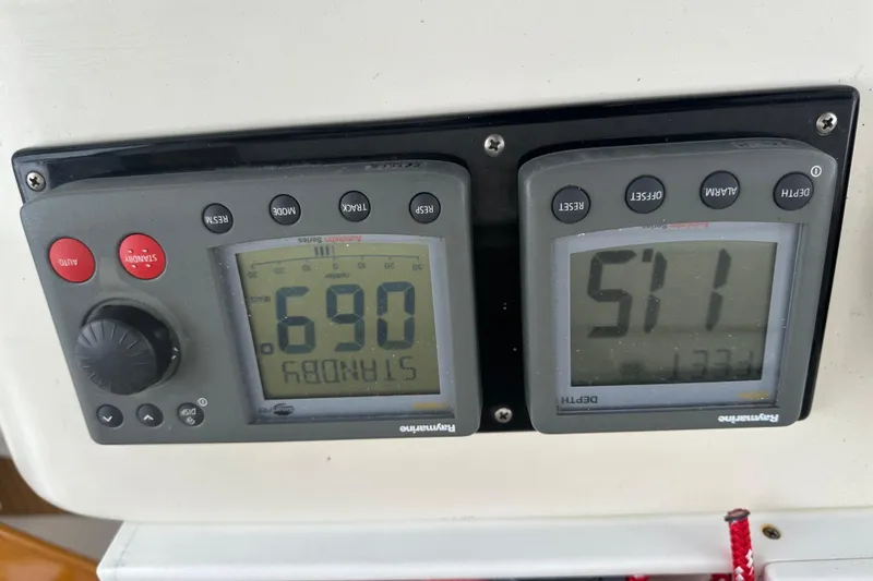 Slide: The Image of Digital navigation instruments on a 1999 Baltec Engineering Visiona Catamaran. - 41