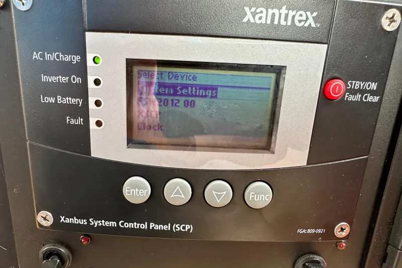 Slide: The Image of Xantrex Xanbus System Control Panel on 1999 Baltec Engineering Visiona Catamaran. - 48