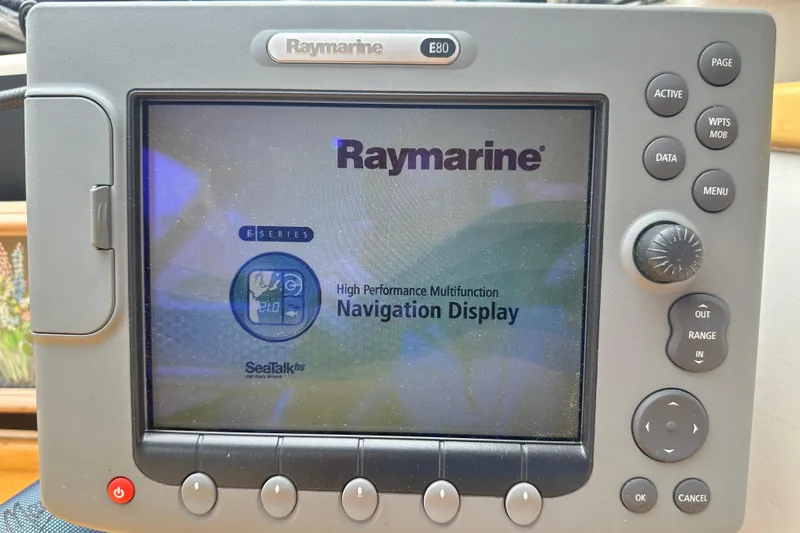 Slide: The Image of Raymarine E80 navigation display on 1999 Baltec Engineering Visiona Catamaran. - 45